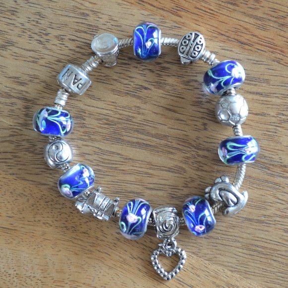 Pandora Jewelry Pandora Bracelet With Charms 8 Length Poshmark